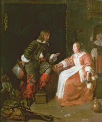 A maid and an officer